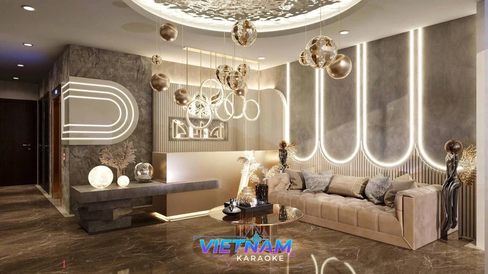 고급스러운 가라오케 로비 인테리어